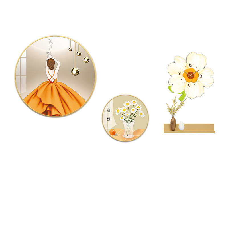 花朵表餐厅装饰画北欧沙发背景墙挂画简约客厅墙挂件组合壁画,家居饰品,现代装饰画,淘宝优惠券,粉丝福利购,淘宝优惠卷