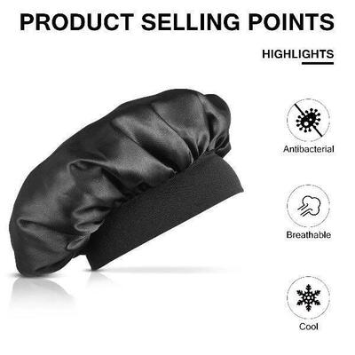 Hats for Men Satin Sleep Bonnet Wide Side Hair Silk Wrap