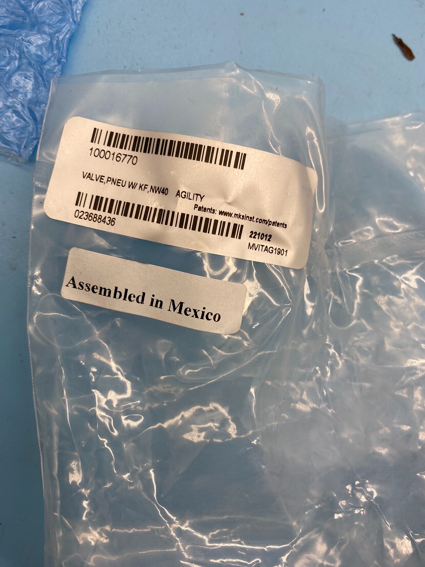 LK2121 Vakuumventil MKS 100016