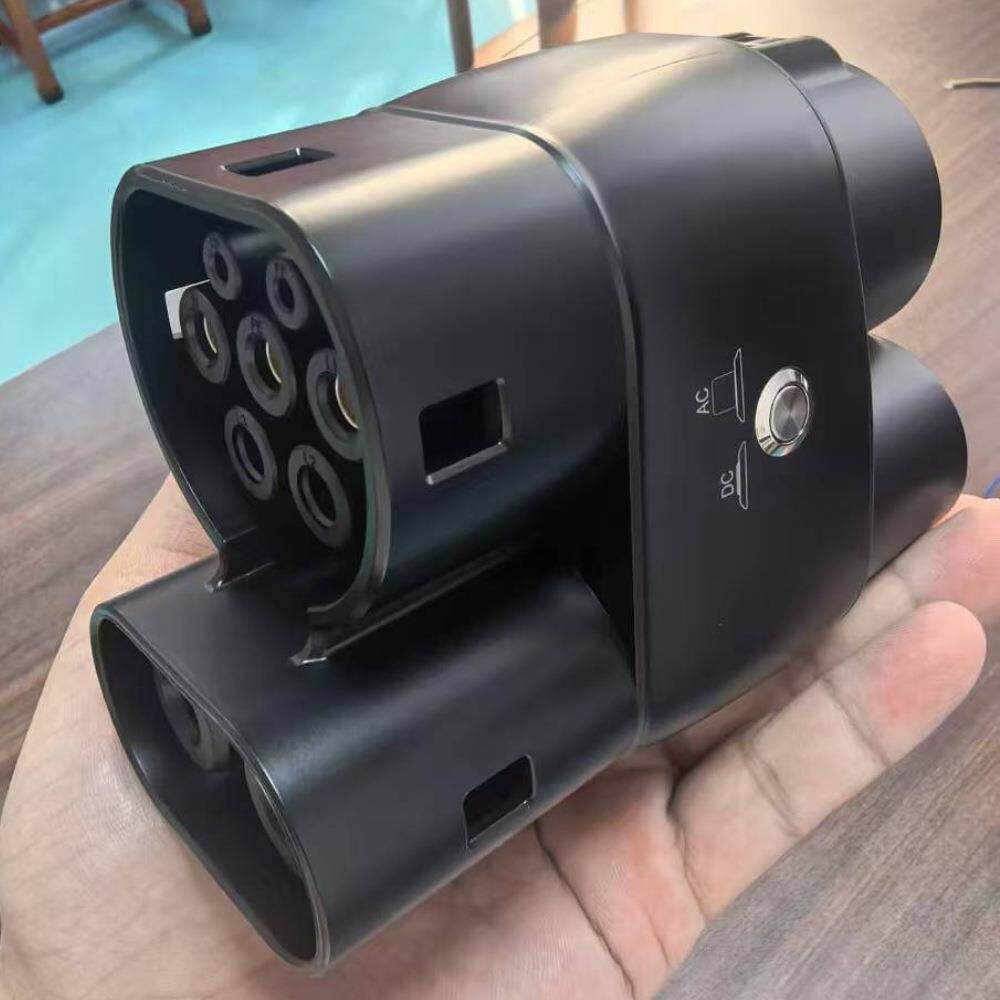 美规转欧规CCS1转CCS2交直流一体汽车充电转接头250A转换器1000V