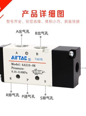 AirTAC气控阀3A/4A110/4A210/4A310/4A410-06/08/10/15正品亚德客