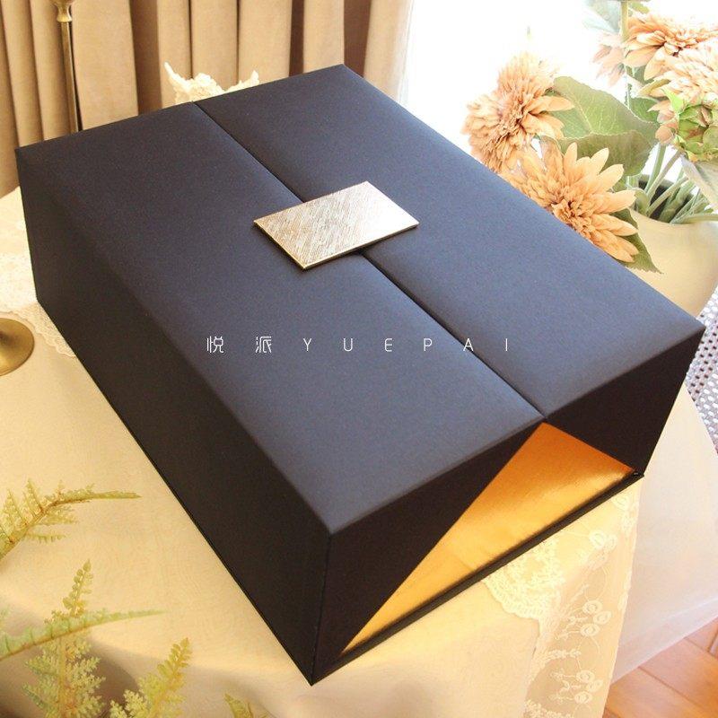 悦派高级感礼品盒长方形简约生日礼物包装盒大号双门礼盒空盒子