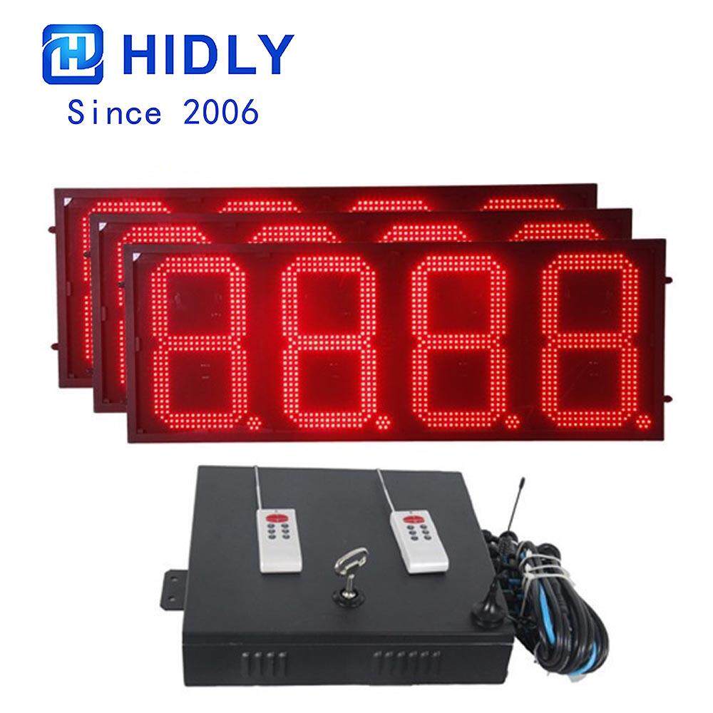 热销led屏单色数显24寸红色8.888户外加油站油价显示屏