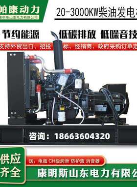 K潍柴股份动力MSB柴油发电机组20KW30KWW40KW50K相80KW100W智能三