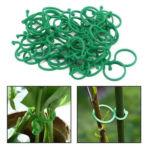 50Pcs 8 Word Buckle Vine Tying Clips Ring Fixing Bracket Gar
