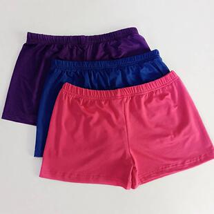 健美体操 三分高弹力氨纶短裤 儿童拉丁舞蹈服女童安全裤 平角打底裤