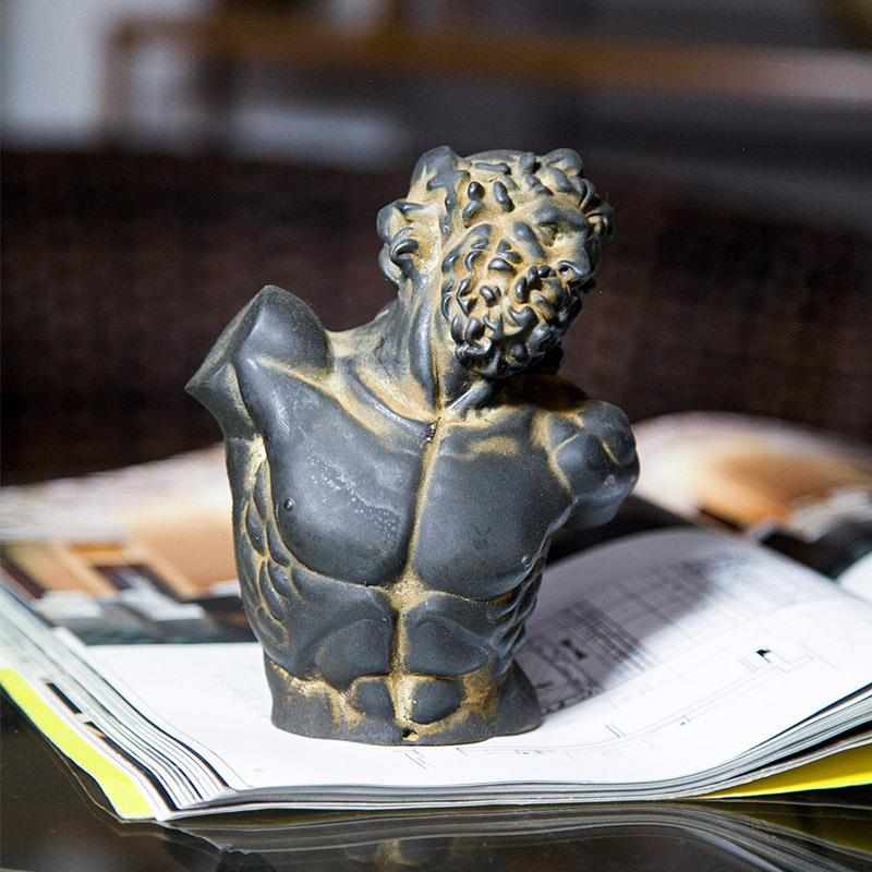 现代简约拉奥孔欧式艺术桌面装饰人物小摆件仿铸铁雕塑手工装饰品