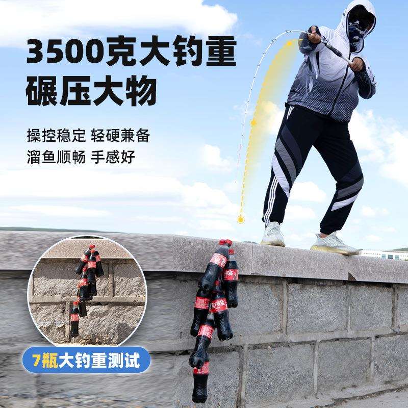 筏道刺鲷1.6米碳素版海筏竿近海船钓伐钓竿筏轮海钓筏竿收纳竿稍图片