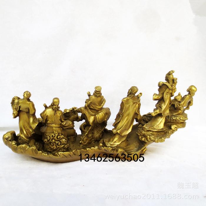 厂家纯铜八仙过海各显神通摆件铜八仙神像家居工艺品风水摆件