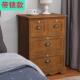 床头柜整装 实木置物柜储物带锁小柜子卧室边柜组合收纳柜 免安装