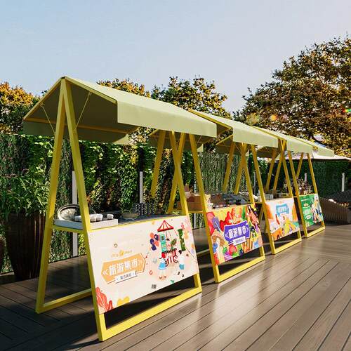 夜市摆摊花车市集移动帐篷地摊架折叠展示架摊位户外遮阳棚促销台