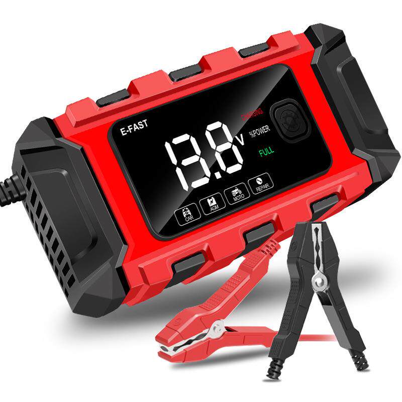 E-FAST摩托车电瓶充电器快速充电器修复12V6A汽车电瓶充电器快充
