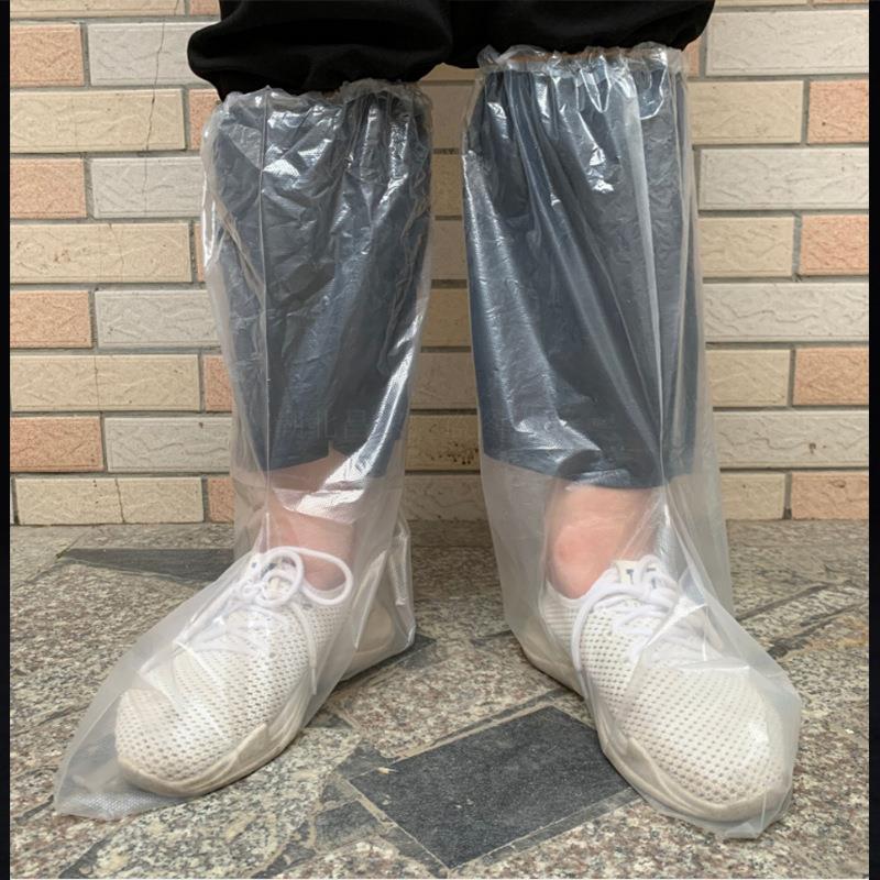 PE塑料靴套机一次性长筒靴套机防污雨松紧带鞋套生产设备