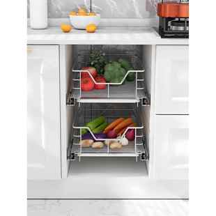 果蔬菜拉篮400橱柜浅拉篮350深500放菜600水果篮650抽屉式 700定制