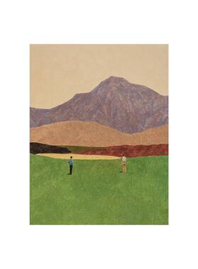 小众艺术客厅抽象肌理风景装饰画现代玄关餐厅卧室极简挂画高级感