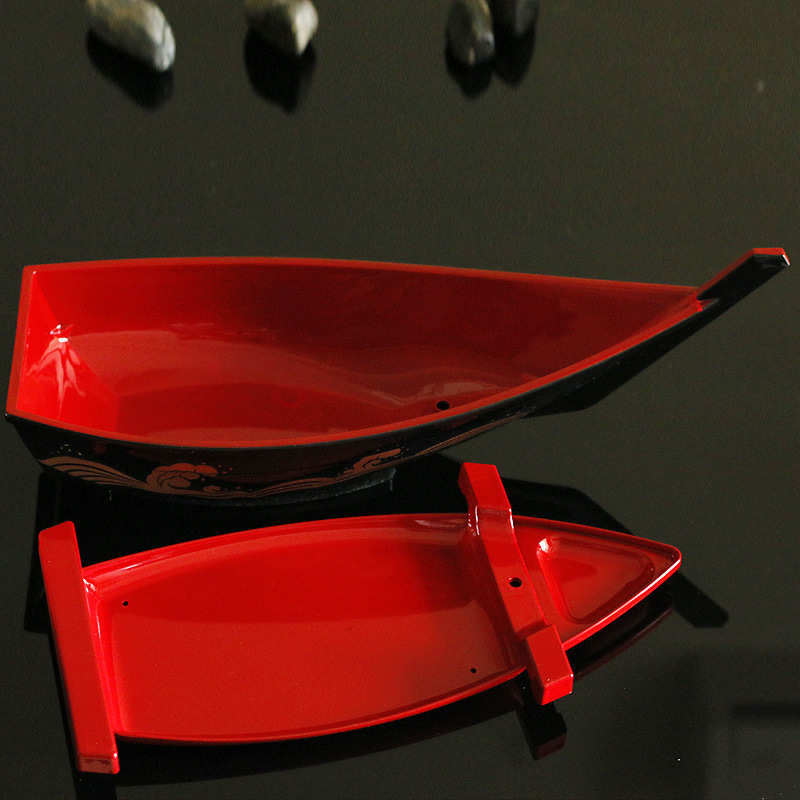 船盘料理三文鱼料理船abs船日式寿司促销盛器龙舟盘干冰刺身刺身