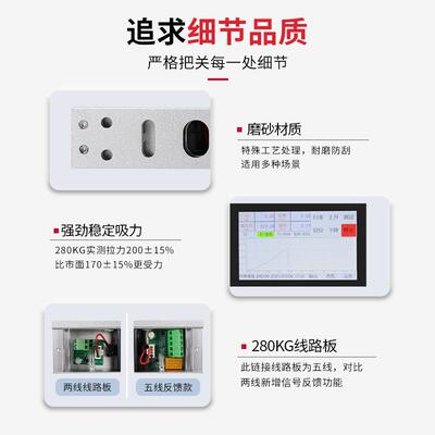 公室玻办璃门20kg馈磁力8锁 德洋恩普商铺小区反金属门木门单门电