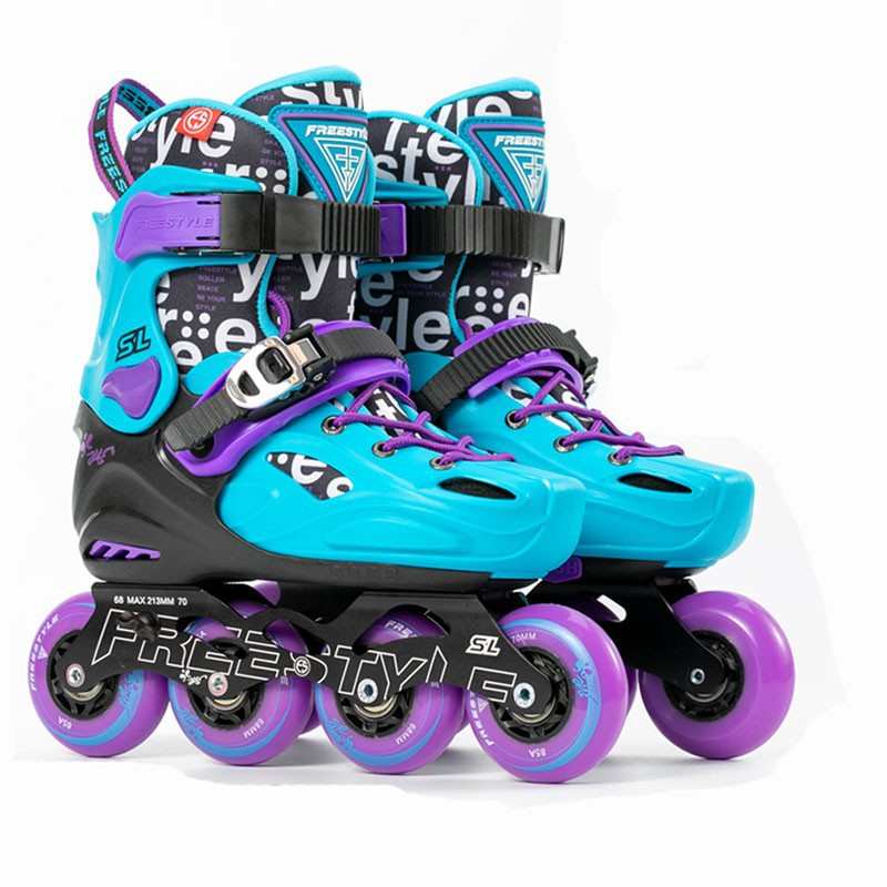 费斯SL轮滑鞋初学者平花鞋锁轮款教学专用直排轮旱冰鞋