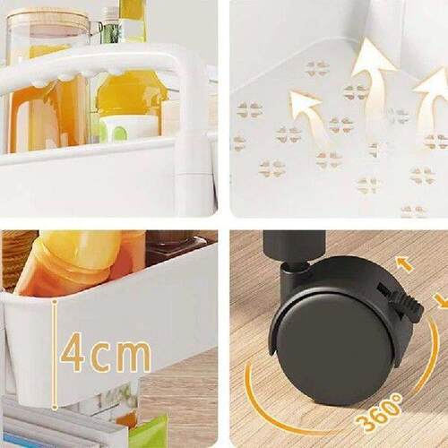 1 PCS Snacks Bedroom Bathroom Mobile Storage Storage Rack