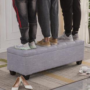 服装 凳床尾多功能储物收纳凳更衣室试衣间布艺凳 店长方形沙发换鞋