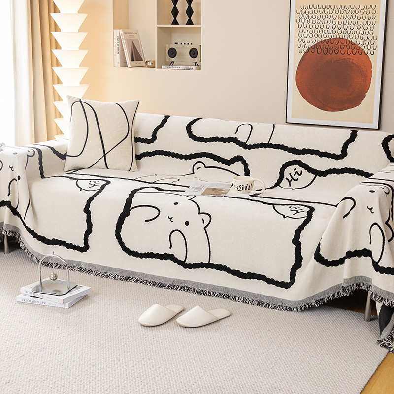 雪尼尔卡通沙发巾盖布四季通用北欧防滑沙发套罩防猫抓布坐垫新款,居家布艺,沙发套,淘宝优惠券,粉丝福利购,淘宝优惠卷