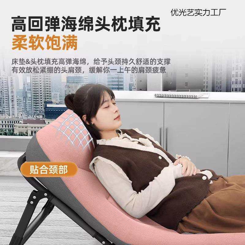 精选小朋友折叠床短款单人床午休神器午睡躺椅办公室工位迷你小床