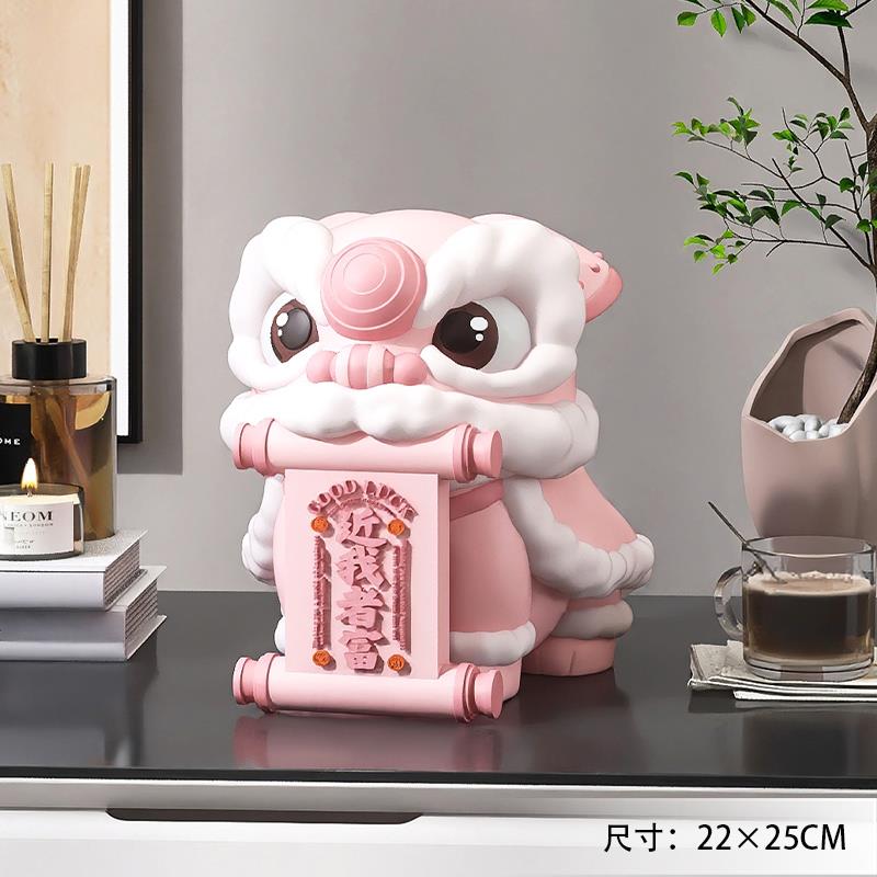 高档潮醒狮茶几装摆件客厅沙发边国几家居饰品床头轻时奢尚乔迁饰