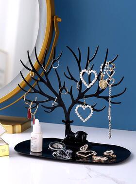 Tree-shaped deer necklace jewelry display stand, antler acce