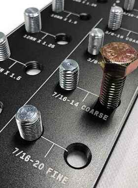 28孔螺母查螺栓螺纹检螺丝规测量公子规美LNJ制螺丝量规螺纹样黑