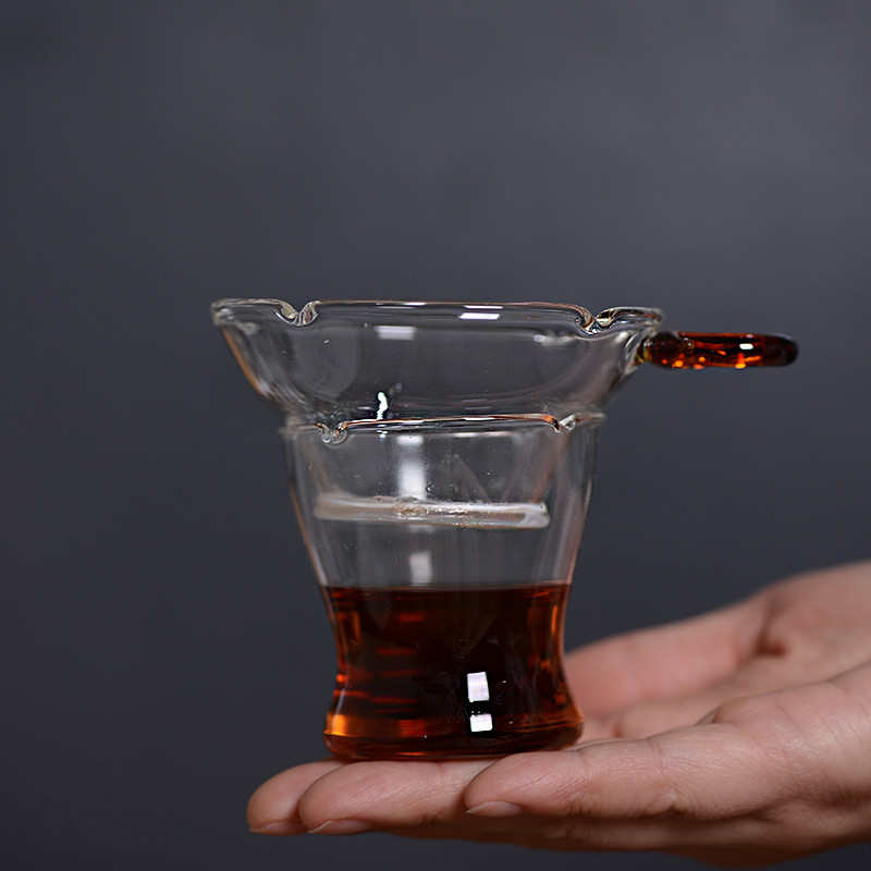 茶漏功夫茶具茶道配件 耐热玻璃茶具茶架茶过滤器高硼硅玻璃