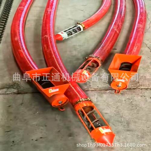 软管蛟龙吸粮机 螺旋小型家用装车装袋 管径160 野外大功率吸沙机