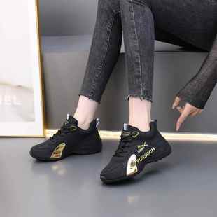 真厚底老爹鞋 透气女士休闲 女秋205春季 皮百搭软底女鞋 新款 正品