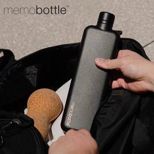 memobottle随行杯不锈钢金属水壶网红扁平运动可携式礼盒装旅行水
