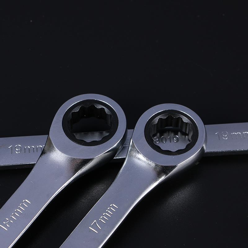 台益斯开口手棘轮两用扳汽修五金工具自动快梅速省灵力活头QTP花