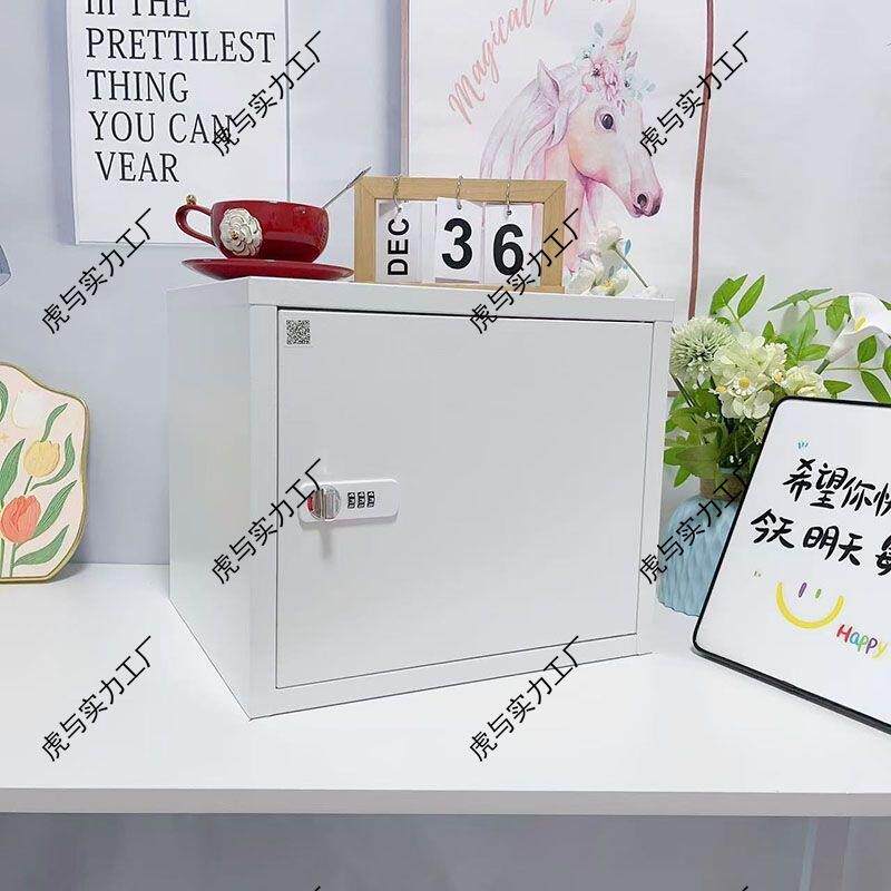 小型单门铁皮柜桌面密码钢制家用宿舍铁皮收纳铁柜储物柜其他中式