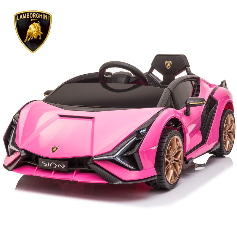 正品博基尼儿童电动车小四轮汽男女孩车玩具车可坐人兰宝宝童车带