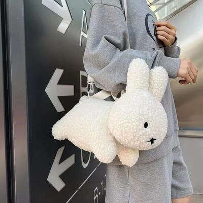Cute Rabbit Plush Bag Shoulder Bag Cartoon Bunny Doll Messen