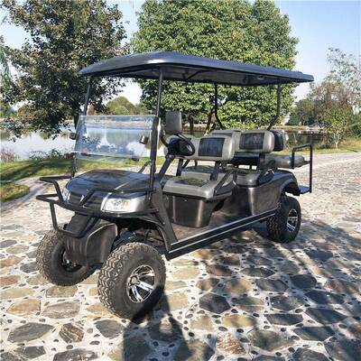 48V5KW四轮景区观光游览载客荷载6座越野汽油动力电动高尔夫球车