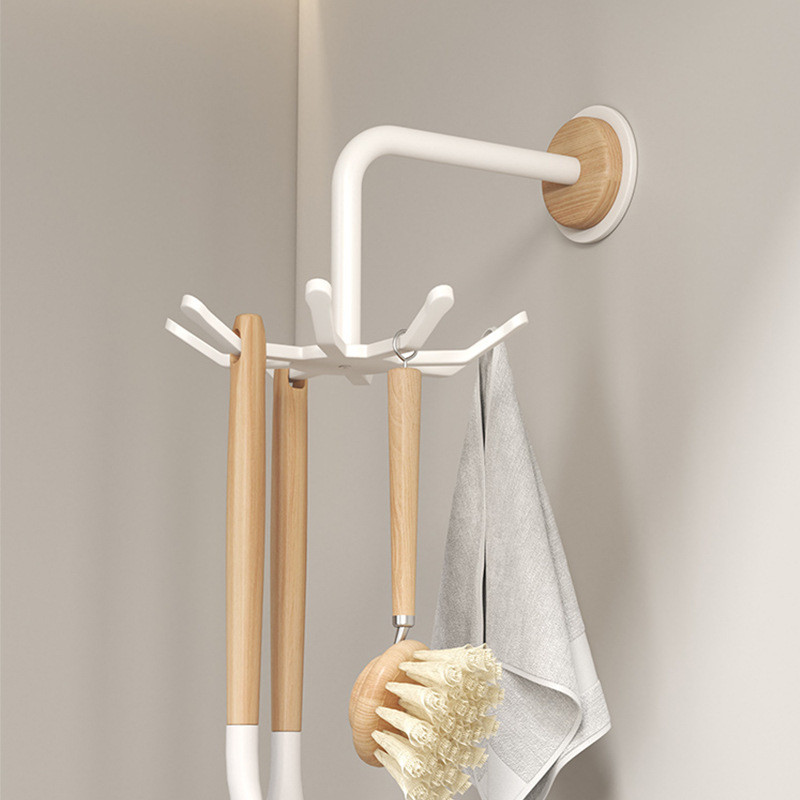 厂家直销厨房简约挂钩旋转多功能壁挂勺子锅铲收纳架厨具置物架免