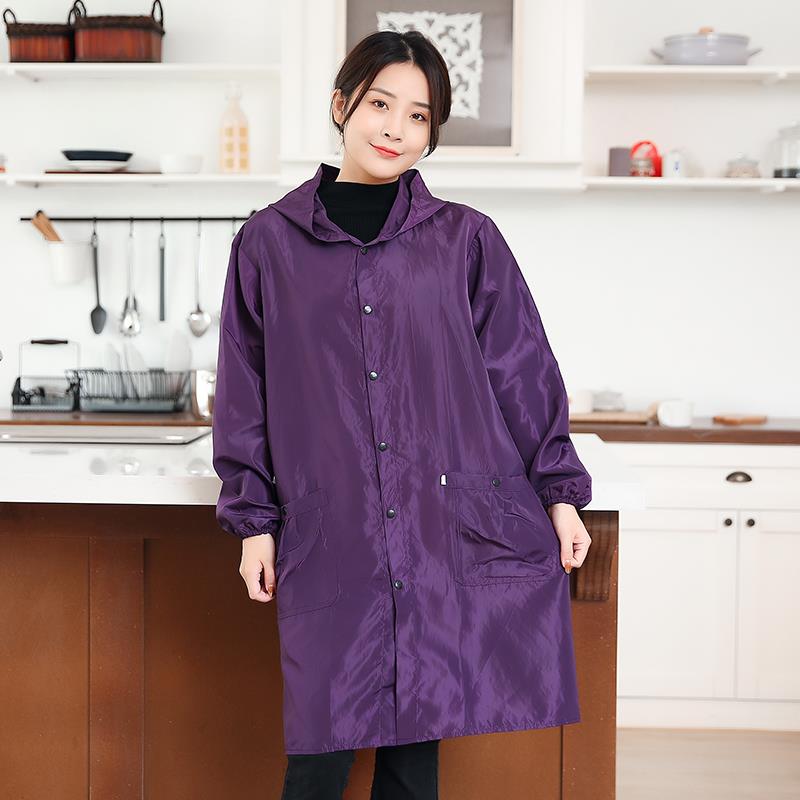 正品成厨房做饭防水人罩衣大人长款家用防油裙尚工作服外套围女时