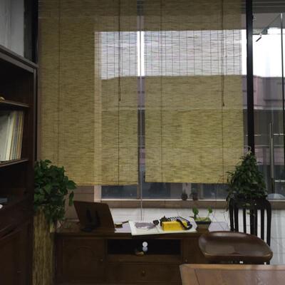 原色白线货原色线芦苇帘现编织紧密平白整可裁芦剪苇窗帘子