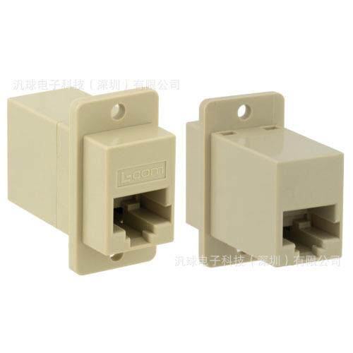 L-COM ECF5048SK-IV RJ45水晶头母座耦合器 3类 直连布线 现货