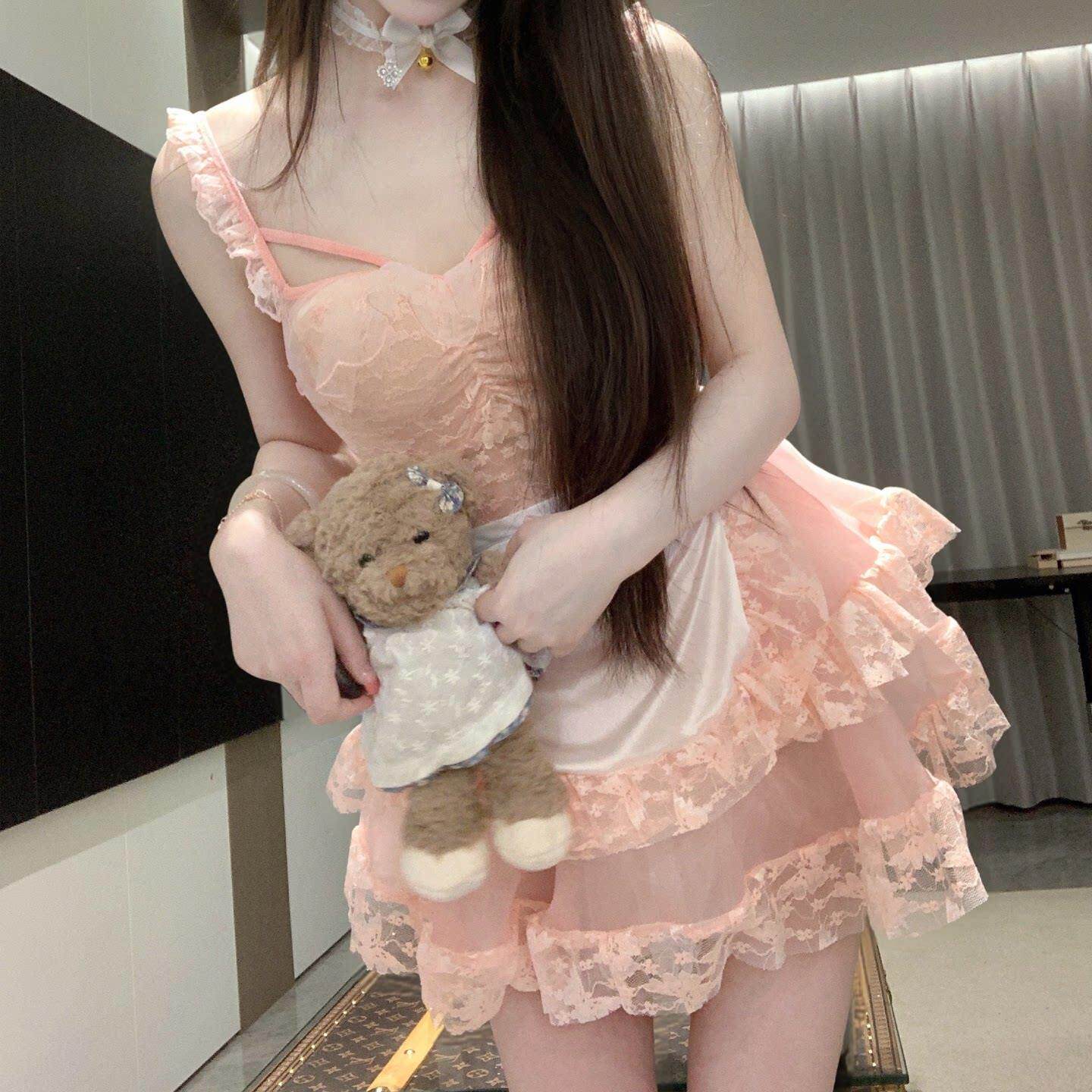 qq内衣高端制服肚兜女成人莉萝性感套装女仆裙纯欲情调内衣大码