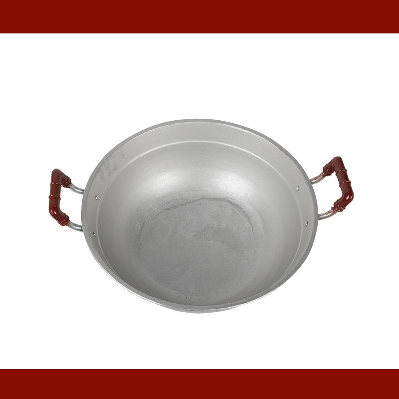 铝锅炒菜锅30cm-40c大加厚手工铝化锅特厚炒老式家用小双耳铝制铝