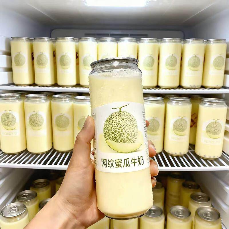 【215ml*24瓶】网纹蜜瓜牛奶酸甜解腻0脂肪新日期果味饮料特价批