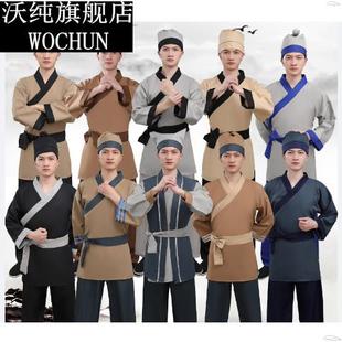 古代书生服家丁小二古装仆人杂役平民百姓演出服酒店男女表演服装
