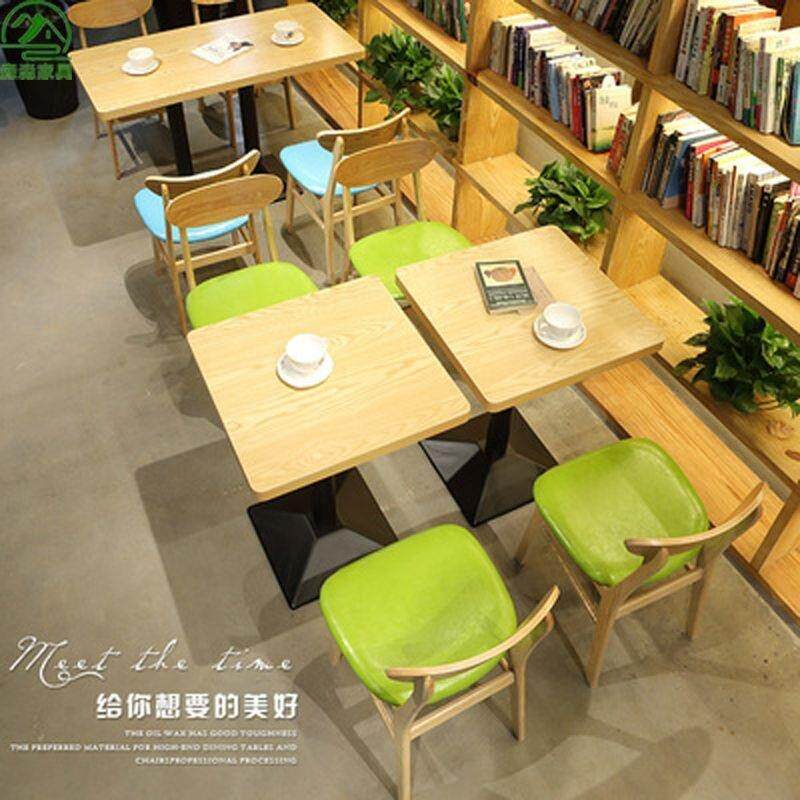 复古餐桌小户型家用胡桃色圆形饭桌郁金香阳台休闲咖啡厅洽谈桌子