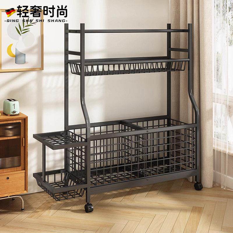 家用健身器材收纳层架运动壶哑铃架泡沫轴瑜珈垫置物架可移动篮球