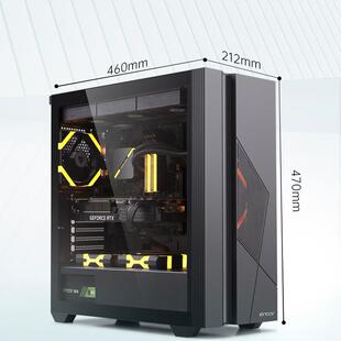 X99双路主板EATX机箱下置电源侧透背线防尘顶部支持360水冷性能控