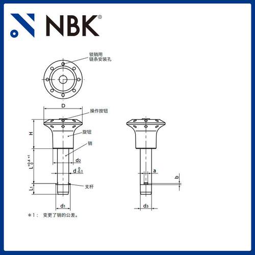 NBK PCPLS 尼龙不锈钢锁销 快速固定 机械配件零件厂家直供